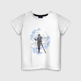 Детская футболка хлопок с принтом Кэйа в Санкт-Петербурге, 100% хлопок | круглый вырез горловины, полуприлегающий силуэт, длина до линии бедер | арт | кейа | кэйа | лёд | милый парень | рисунок