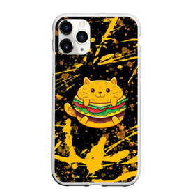 Чехол для iPhone 11 Pro матовый с принтом Котобургер в Санкт-Петербурге, Силикон |  | брызги | булка | бургер кот | буттерброд | гамбургер | желтый | котенок | котик | котобургер | краски | оранжевый | сендвич | фаст фуд | чизбургер