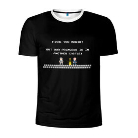 Мужская футболка 3D спортивная с принтом Марио Ёршик в Санкт-Петербурге, 100% полиэстер с улучшенными характеристиками | приталенный силуэт, круглая горловина, широкие плечи, сужается к линии бедра | 8bit | dendy | game over | sega | super mario | ёршик | игра | прикол | ретро | супер марио