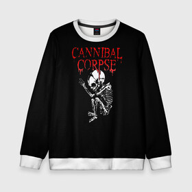 Детский свитшот 3D с принтом Cannibal Corpse | 1 в Санкт-Петербурге, 100% полиэстер | свободная посадка, прямой крой, мягкая тканевая резинка на рукавах и понизу свитшота | band | cannibal corpse | metal | music | rock | атрибутика | группа | метал | музыка | рок