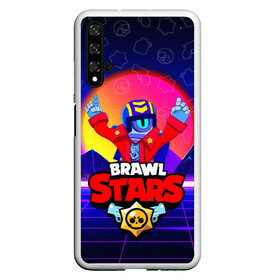 Чехол для Honor 20 с принтом BRAWL STARS STU в Санкт-Петербурге, Силикон | Область печати: задняя сторона чехла, без боковых панелей | brawl stars | skin | stu | бравл старс | бравлеры | персонаж | приватный сервер | робот. | скин | сту