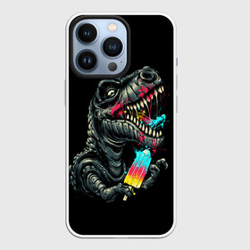 Чехол для iPhone 13 Pro с принтом T REX ЕСТ МОРОЖЕНОЕ в Санкт-Петербурге,  |  | dino | dinosauria | t rex | ti rex | дино | динозавр | парк юрского | т рекс | ти рекс | чудовище | юрский период | ящер | ящерица