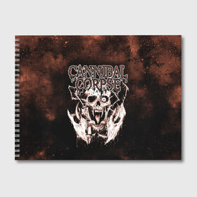 Альбом для рисования с принтом Cannibal Corpse в Санкт-Петербурге, 100% бумага
 | матовая бумага, плотность 200 мг. | Тематика изображения на принте: canibal corpse | cannibal corpse | death metal | группы | дэт метал | канибал корпс | метал | рок