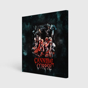 Холст квадратный с принтом Cannibal Corpse в Санкт-Петербурге, 100% ПВХ |  | canibal corpse | cannibal corpse | death metal | группы | дэт метал | канибал корпс | метал | рок