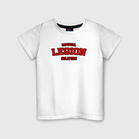 Детская футболка хлопок с принтом Imperial Legion - Skyrim в Санкт-Петербурге, 100% хлопок | круглый вырез горловины, полуприлегающий силуэт, длина до линии бедер | skyrim | solitude | tes | varsity | видеоигры | империя | легион | скайрим | солитьюд | тамриэль