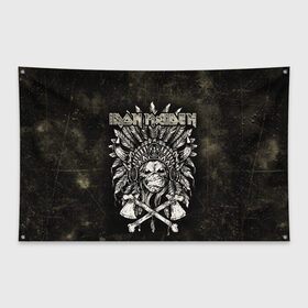 Флаг-баннер с принтом IRON MADEN в Санкт-Петербурге, 100% полиэстер | размер 67 х 109 см, плотность ткани — 95 г/м2; по краям флага есть четыре люверса для крепления | heavy metal | iron maiden | metal | айрон мейден | группы | метал | музыка | рок | хеви метал