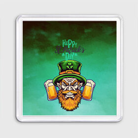 Магнит 55*55 с принтом Happy Saint Patricks Day в Санкт-Петербурге, Пластик | Размер: 65*65 мм; Размер печати: 55*55 мм | saint patricks day | арт | графика | март | патрик | святой патрик