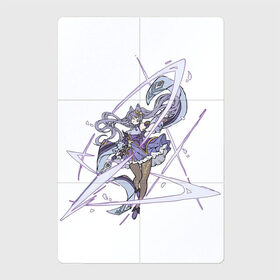 Магнитный плакат 2Х3 с принтом Кэ Цин в Санкт-Петербурге, Полимерный материал с магнитным слоем | 6 деталей размером 9*9 см | Тематика изображения на принте: арт | ке цин | кэ цин | меч | мечник | мечница | милая девушка | рисунок | фиолетовый | электро