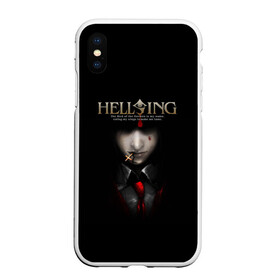 Чехол для iPhone XS Max матовый с принтом Хелсинг в Санкт-Петербурге, Силикон | Область печати: задняя сторона чехла, без боковых панелей | алукард | аниме | вампир | крест | кровь | манга | хеллсинг | хелсинг
