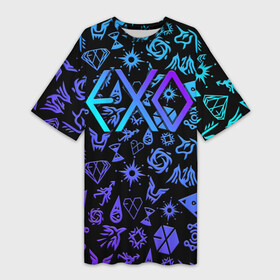 Платье-футболка 3D с принтом EXO K POP | LogoBombing в Санкт-Петербурге,  |  | Тематика изображения на принте: band | boyband | d.o | exo | exo cbx | exo k | exo sc | k pop | kpop | бойбэнд | бэкхён | все логотипы | ексо | идол | идолы | к поп | кейпоп | кпоп | кхаи | лухан | лэй | пэкхён | сиумин | сухо | тао | чен | чханёль | чхен | эксо | эхо
