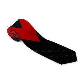 Галстук 3D с принтом Красный галстук 3D в Санкт-Петербурге, 100% полиэстер | Длина 148 см; Плотность 150-180 г/м2 | Тематика изображения на принте: абстракция | илюстрация | искуство | культура | минимализм | текстура | узор