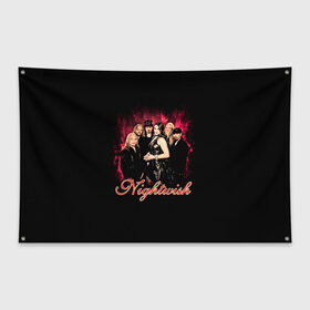 Флаг-баннер с принтом Nightwish в Санкт-Петербурге, 100% полиэстер | размер 67 х 109 см, плотность ткани — 95 г/м2; по краям флага есть четыре люверса для крепления | gothic | metall | nightwish | rock | tarja turunen | готические | логотипы рок групп | метал | музыка | найтвиш | рок группы | рокерские | симфоник метал | тарья турунен