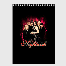 Скетчбук с принтом Nightwish в Санкт-Петербурге, 100% бумага
 | 48 листов, плотность листов — 100 г/м2, плотность картонной обложки — 250 г/м2. Листы скреплены сверху удобной пружинной спиралью | gothic | metall | nightwish | rock | tarja turunen | готические | логотипы рок групп | метал | музыка | найтвиш | рок группы | рокерские | симфоник метал | тарья турунен
