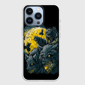 Чехол для iPhone 13 Pro с принтом ЛУННЫЕ ВОЛКИ в Санкт-Петербурге,  |  | dark | moon | night | wolf | арт | волки | зло | луна | ночь | оборотень | рисунок | хищник