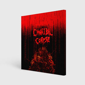 Холст квадратный с принтом CANNIBAL CORPSE в Санкт-Петербурге, 100% ПВХ |  | blood | cannibal corpse | death metal | grunge | hardcore | music | punk | rock | usa | группа | канибал | кровь | метал | музыка | рок | сша | труп