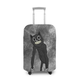 Чехол для чемодана 3D с принтом Cartoon cat в Санкт-Петербурге, 86% полиэфир, 14% спандекс | двустороннее нанесение принта, прорези для ручек и колес | cartoon cat | crazy | horror | kitty | monster | безумный | враг | животные | зверь | злодей | злой кот | зубы | картун кэт | киска | кот | кошак | монстр | мультяшный кот | оскал | персонаж | страшилки | сумасшедший