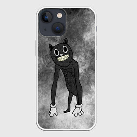 Чехол для iPhone 13 mini с принтом Cartoon cat в Санкт-Петербурге,  |  | cartoon cat | crazy | horror | kitty | monster | безумный | враг | животные | зверь | злодей | злой кот | зубы | картун кэт | киска | кот | кошак | монстр | мультяшный кот | оскал | персонаж | страшилки | сумасшедший