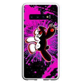 Чехол для Samsung Galaxy S10 с принтом MONOKUMA PAINT в Санкт-Петербурге, Силикон | Область печати: задняя сторона чехла, без боковых панелей | Тематика изображения на принте: anime | danganronpa | enoshima | junko | monokuma | аниме | джунко | игра | манга | медведь | монокума | робот медведь | эношима