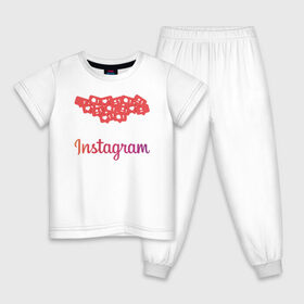 Детская пижама хлопок с принтом Instagram в Санкт-Петербурге, 100% хлопок |  брюки и футболка прямого кроя, без карманов, на брюках мягкая резинка на поясе и по низу штанин
 | facebook | instagram | инста | инстаграм | платформа | приложение | редактор фотографий | социальная сеть | соцсеть