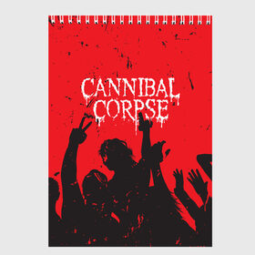 Скетчбук с принтом Cannibal Corpse | Труп Каннибала (Z) в Санкт-Петербурге, 100% бумага
 | 48 листов, плотность листов — 100 г/м2, плотность картонной обложки — 250 г/м2. Листы скреплены сверху удобной пружинной спиралью | cannibal | cannibal corpse | corpse | death metal | deathgrind | алекс уэбстер | брутальный дэт метал | дэт метал | дэтграйнд | пол мазуркевич | роб барретт | труп каннибала