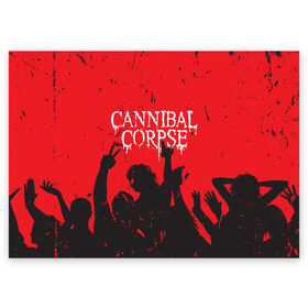 Поздравительная открытка с принтом Cannibal Corpse | Труп Каннибала (Z) в Санкт-Петербурге, 100% бумага | плотность бумаги 280 г/м2, матовая, на обратной стороне линовка и место для марки
 | Тематика изображения на принте: cannibal | cannibal corpse | corpse | death metal | deathgrind | алекс уэбстер | брутальный дэт метал | дэт метал | дэтграйнд | пол мазуркевич | роб барретт | труп каннибала