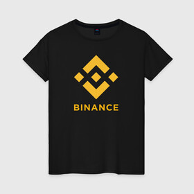 Женская футболка хлопок с принтом BINANCE | БИНАНС БИРЖА в Санкт-Петербурге, 100% хлопок | прямой крой, круглый вырез горловины, длина до линии бедер, слегка спущенное плечо | Тематика изображения на принте: bitcoin | blockchain | btc | cardano | crypto | ethereum | polkadot | tether | xrp | бинанс | биткоин | блокчейн | валюта | деньги | криптовалюта | майнер | майнинг | цифровая валюта | цифровое золото | эфир