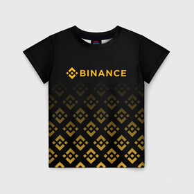 Детская футболка 3D с принтом BINANCE | БИНАНС БИРЖА в Санкт-Петербурге, 100% гипоаллергенный полиэфир | прямой крой, круглый вырез горловины, длина до линии бедер, чуть спущенное плечо, ткань немного тянется | Тематика изображения на принте: bitcoin | blockchain | btc | cardano | crypto | ethereum | polkadot | tether | xrp | бинанс | биткоин | блокчейн | валюта | деньги | криптовалюта | майнер | майнинг | цифровая валюта | цифровое золото | эфир