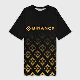 Платье-футболка 3D с принтом BINANCE | БИНАНС БИРЖА в Санкт-Петербурге,  |  | bitcoin | blockchain | btc | cardano | crypto | ethereum | polkadot | tether | xrp | бинанс | биткоин | блокчейн | валюта | деньги | криптовалюта | майнер | майнинг | цифровая валюта | цифровое золото | эфир