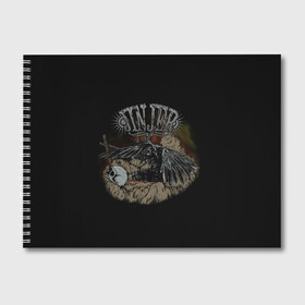 Альбом для рисования с принтом Jinjer metal band в Санкт-Петербурге, 100% бумага
 | матовая бумага, плотность 200 мг. | jinjer | meialcore | metal | rock | ворон | метал | рок | череп