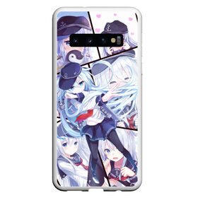 Чехол для Samsung Galaxy S10 с принтом Kantai Collection Hibiki в Санкт-Петербурге, Силикон | Область печати: задняя сторона чехла, без боковых панелей | Тематика изображения на принте: аниме | девочка | пингвин | флотская коллекция | хибики