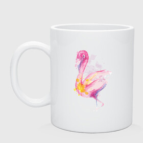 Кружка керамическая с принтом Фламинго рисунок акварелью в Санкт-Петербурге, керамика | объем — 330 мл, диаметр — 80 мм. Принт наносится на бока кружки, можно сделать два разных изображения | africa | afrika | aquarel | bird | fashion | flamingo | paint | painted | pink flamingo | summer | watercolor | watercolour | акварельный рисунок | африка | красками | краски | лето | мода | нарисованный фламинго | птица | розовый фламинго | 