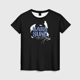 Женская футболка 3D с принтом Haikyuu Karasuno в Санкт-Петербурге, 100% полиэфир ( синтетическое хлопкоподобное полотно) | прямой крой, круглый вырез горловины, длина до линии бедер | haikyuu | karasuno | аниме | волейбол | кагеяма | карасуно | лети | хината се