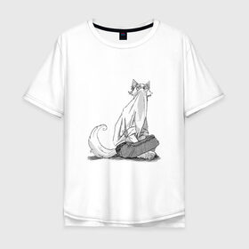 Мужская футболка хлопок Oversize с принтом Выдающиеся звери Легоси в Санкт-Петербурге, 100% хлопок | свободный крой, круглый ворот, “спинка” длиннее передней части | аниме | волк | выдающиеся | заяц | звери | кролик | легоси | луис | олень | сезон | хару
