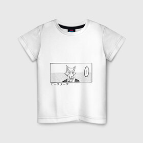 Детская футболка хлопок с принтом Выдающиеся звери Легоси в Санкт-Петербурге, 100% хлопок | круглый вырез горловины, полуприлегающий силуэт, длина до линии бедер | аниме | волк | выдающиеся | заяц | звери | кролик | легоси | луис | олень | сезон | хару