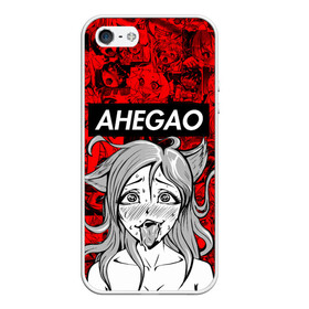 Чехол для iPhone 5/5S матовый с принтом Ahegao red в Санкт-Петербурге, Силикон | Область печати: задняя сторона чехла, без боковых панелей | ahegao | anime | kawaii | manga | nani | notice me. | senpai | waifu | аниме | ахегао | вайфу | каваий | кавай | манга | нани | семпай | сенпай | японские мультфильмы