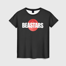 Женская футболка 3D с принтом Beastars. Moon в Санкт-Петербурге, 100% полиэфир ( синтетическое хлопкоподобное полотно) | прямой крой, круглый вырез горловины, длина до линии бедер | beast | beastars | gohin | gosha | haru | jack | juno | legoshi | louis | melon | riz | stars | академия | выдающиеся | джек | джуно | звери | леано | легоси | луис | мелон | пина | риз | хару | черритон | шишигуми