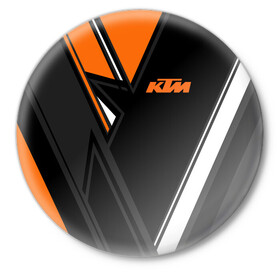 Значок с принтом KTM | КТМ в Санкт-Петербурге,  металл | круглая форма, металлическая застежка в виде булавки | enduro | ktm | moto | moto sport | motocycle | orange | sportmotorcycle | ктм | мото | мото спорт | мотоспорт | оранжевый | спорт мото
