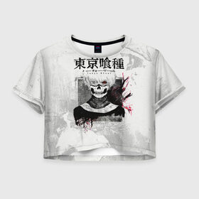 Женская футболка Crop-top 3D с принтом Канеки Кен | Kaneki Ken в Санкт-Петербурге, 100% полиэстер | круглая горловина, длина футболки до линии талии, рукава с отворотами | anime | kaneki ken | tokyo ghoul | tokyo ghoul: re | аниме | анимэ | гули | джузо сузуя | канеки кен | кузен йошимура | наки | нишики нишио | ре | ренджи йомо | ризе камиширо | токийский гуль | тоука киришима | ута