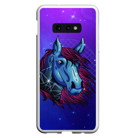 Чехол для Samsung S10E с принтом Retrowave Neon Horse в Санкт-Петербурге, Силикон | Область печати: задняя сторона чехла, без боковых панелей | 1980 | 80s | geometry | horses | pony | retrowave | retrowave принт | space | vaporwave | волшебная лошадь | восьмидесятые | геометрия | космос | лошадка | нео | неоновая лошадь | неоновые огни | неоновый конь | пони | ретровейв