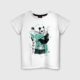 Детская футболка хлопок с принтом BEASTARS Гохин в Санкт-Петербурге, 100% хлопок | круглый вырез горловины, полуприлегающий силуэт, длина до линии бедер | anime | beastars | gouhin | manga | аниме | выдающиеся звери | гохин | манга | панда