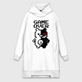 Платье-худи хлопок с принтом MONOKUMA GAME OVER в Санкт-Петербурге,  |  | anime | danganronpa | enoshima | game over | junko | monokuma | аниме | джунко | игра | манга | медведь | монокума | робот медведь | эношима