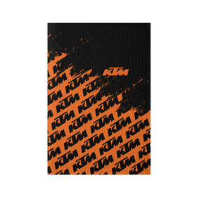 Обложка для паспорта матовая кожа с принтом KTM | КТМ в Санкт-Петербурге, натуральная матовая кожа | размер 19,3 х 13,7 см; прозрачные пластиковые крепления | enduro | ktm | moto | moto sport | motocycle | orange | sportmotorcycle | ктм | мото | мото спорт | мотоспорт | оранжевый | спорт мото