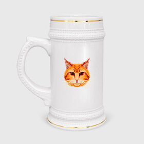 Кружка пивная с принтом пиксельный котя в Санкт-Петербурге,  керамика (Материал выдерживает высокую температуру, стоит избегать резкого перепада температур) |  объем 630 мл | animal | cat | i am cat | meow | животное | зверь | кот | кошка | мяу | пиксельный кот