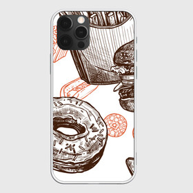 Чехол для iPhone 12 Pro Max с принтом Вкусности в Санкт-Петербурге, Силикон |  | Тематика изображения на принте: бургер | вкусности | еда | пончик | попкорн | фастфуд | хот дог