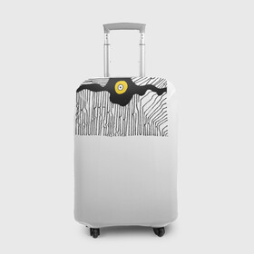 Чехол для чемодана 3D с принтом Absorb в Санкт-Петербурге, 86% полиэфир, 14% спандекс | двустороннее нанесение принта, прорези для ручек и колес | calligraphy | character | lettering | lineart | графика | желтый | каллиграфия