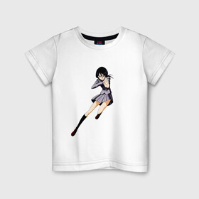 Детская футболка хлопок с принтом Bleach Rukia в Санкт-Петербурге, 100% хлопок | круглый вырез горловины, полуприлегающий силуэт, длина до линии бедер | anime | bleach | hero | ichigo kurosaki | manga | блич | герой | ичиго куросаки | рукия