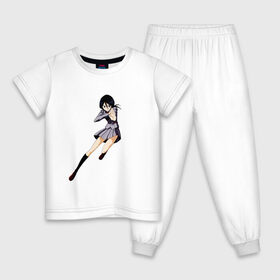 Детская пижама хлопок с принтом Bleach Rukia в Санкт-Петербурге, 100% хлопок |  брюки и футболка прямого кроя, без карманов, на брюках мягкая резинка на поясе и по низу штанин
 | Тематика изображения на принте: anime | bleach | hero | ichigo kurosaki | manga | блич | герой | ичиго куросаки | рукия