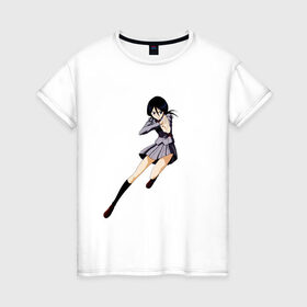 Женская футболка хлопок с принтом Bleach Rukia в Санкт-Петербурге, 100% хлопок | прямой крой, круглый вырез горловины, длина до линии бедер, слегка спущенное плечо | anime | bleach | hero | ichigo kurosaki | manga | блич | герой | ичиго куросаки | рукия