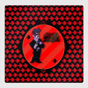 Магнитный плакат 3Х3 с принтом Чувак из Friday Night Funkin в Санкт-Петербурге, Полимерный материал с магнитным слоем | 9 деталей размером 9*9 см | friday | funkin | night | ночь | папочка | пятница | стрелки | фанк | фридэй