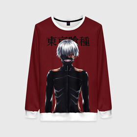 Женский свитшот 3D с принтом Канеки Кен Kaneki Ken в Санкт-Петербурге, 100% полиэстер с мягким внутренним слоем | круглый вырез горловины, мягкая резинка на манжетах и поясе, свободная посадка по фигуре | anime | kaneki ken | tokyo ghoul | tokyo ghoul: re | аниме | анимэ | гули | джузо сузуя | канеки кен | кузен йошимура | наки | нишики нишио | ре | ренджи йомо | ризе камиширо | токийский гуль | тоука киришима | ута